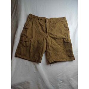 Copper Denim Mens Brown Cotton Cargo Shorts Size 34 Utility Outdoor